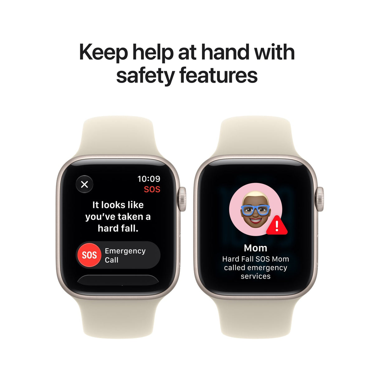 Apple Watch SE 3 GPS 40mm – Starlight Aluminium Case with Sand Sport Band (M/L) – S10 Chip, Always-On Retina Display, 18-Hour Battery, 50m Water Resistant