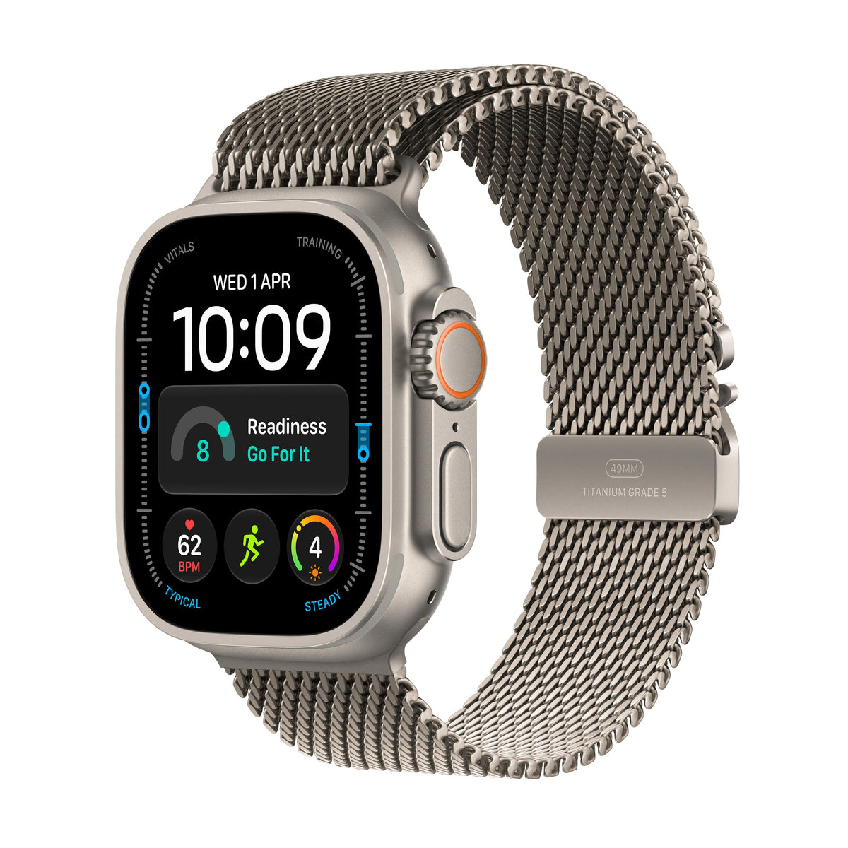 Apple Watch Ultra 4 49mm Natural Titanium Natural Titanium Milanese Loop