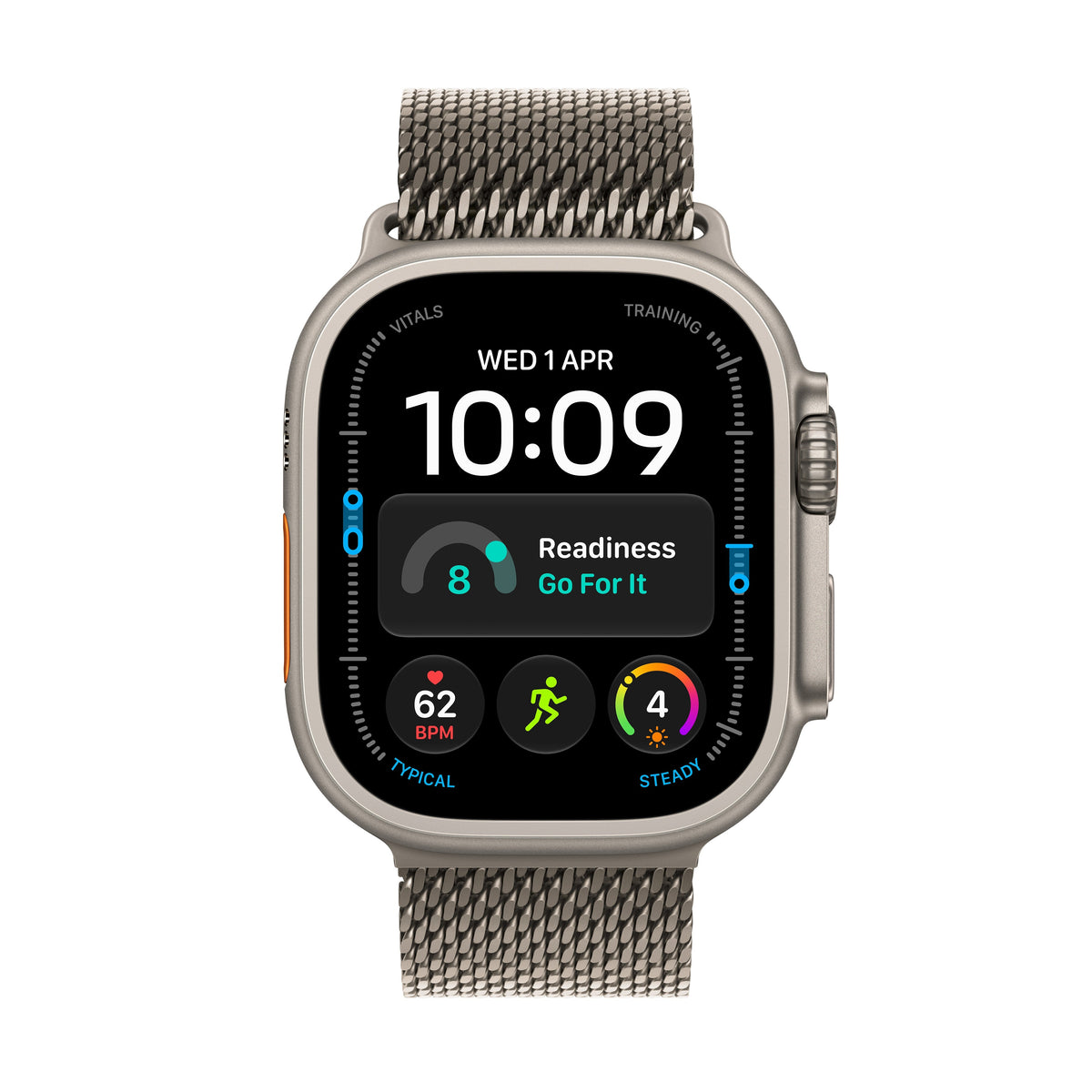 Apple Watch Ultra 4 49mm Natural Titanium Natural Titanium Milanese Loop