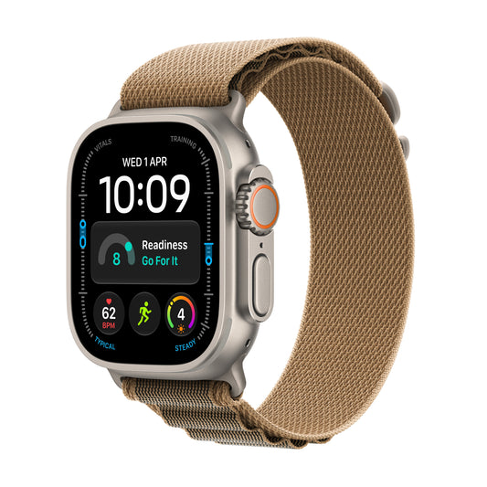 Apple Watch Ultra 4 49mm Natural Titanium Desert Alpine Loop