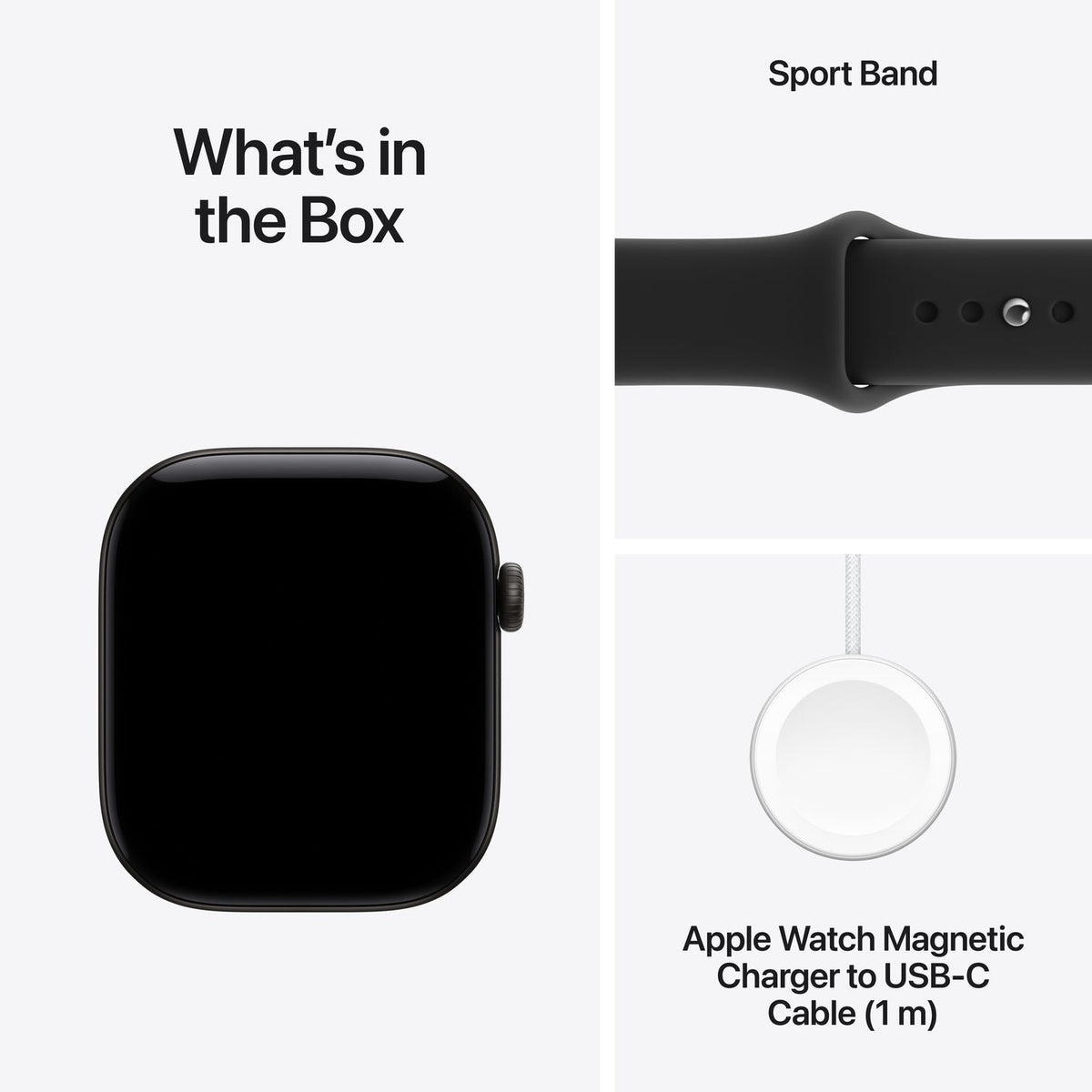 Apple Watch Series 12 GPS 42mm – Black Aluminium Case with Black Sport Band (S/M) – S11 Chip, Ceramic Shield 2, 24-Hour Battery, 50m Water Resistant