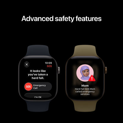 Apple Watch Series 12 GPS 42mm – Light Gold Aluminium Case with Sand Sport Band (S/M) – S11 Chip, Ceramic Shield 2, 24-Hour Battery, 50m Water Resistant