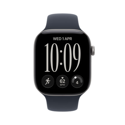 Apple Watch Series 12 GPS 42mm – Space Gray Aluminium Case with Navy Blue Sport Band (M/L) – S11 Chip, Ceramic Shield 2, 24-Hour Battery, 50m Water Resistant