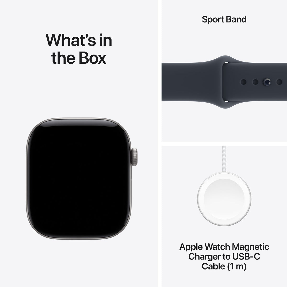 Apple Watch Series 12 GPS 42mm – Space Gray Aluminium Case with Navy Blue Sport Band (M/L) – S11 Chip, Ceramic Shield 2, 24-Hour Battery, 50m Water Resistant
