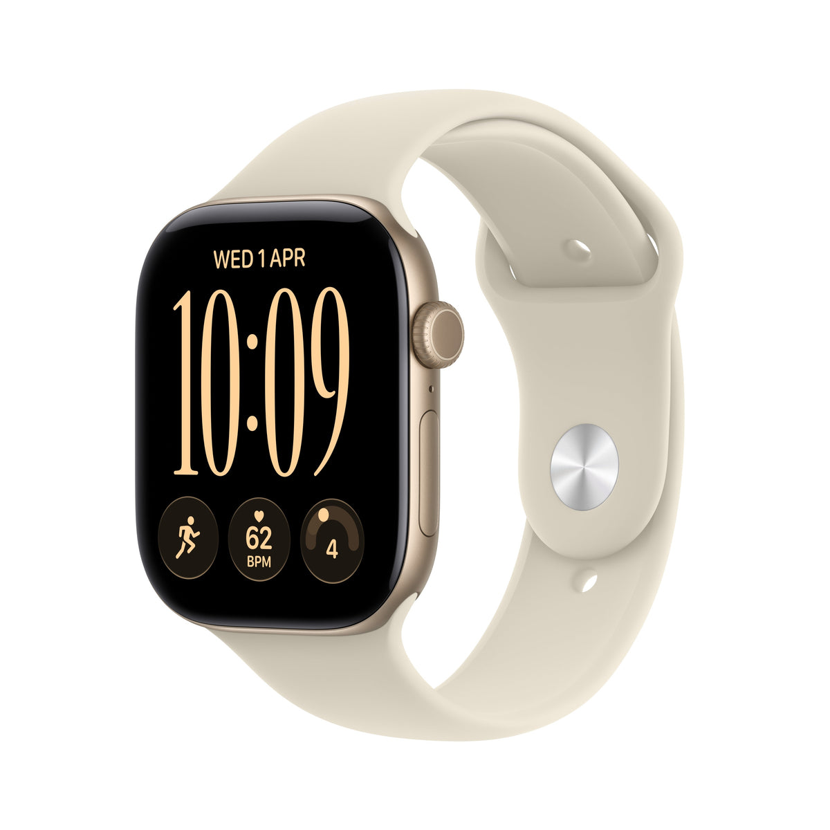 Apple Watch Series 12 GPS 46mm Light Gold Aluminium Sand Sport Band