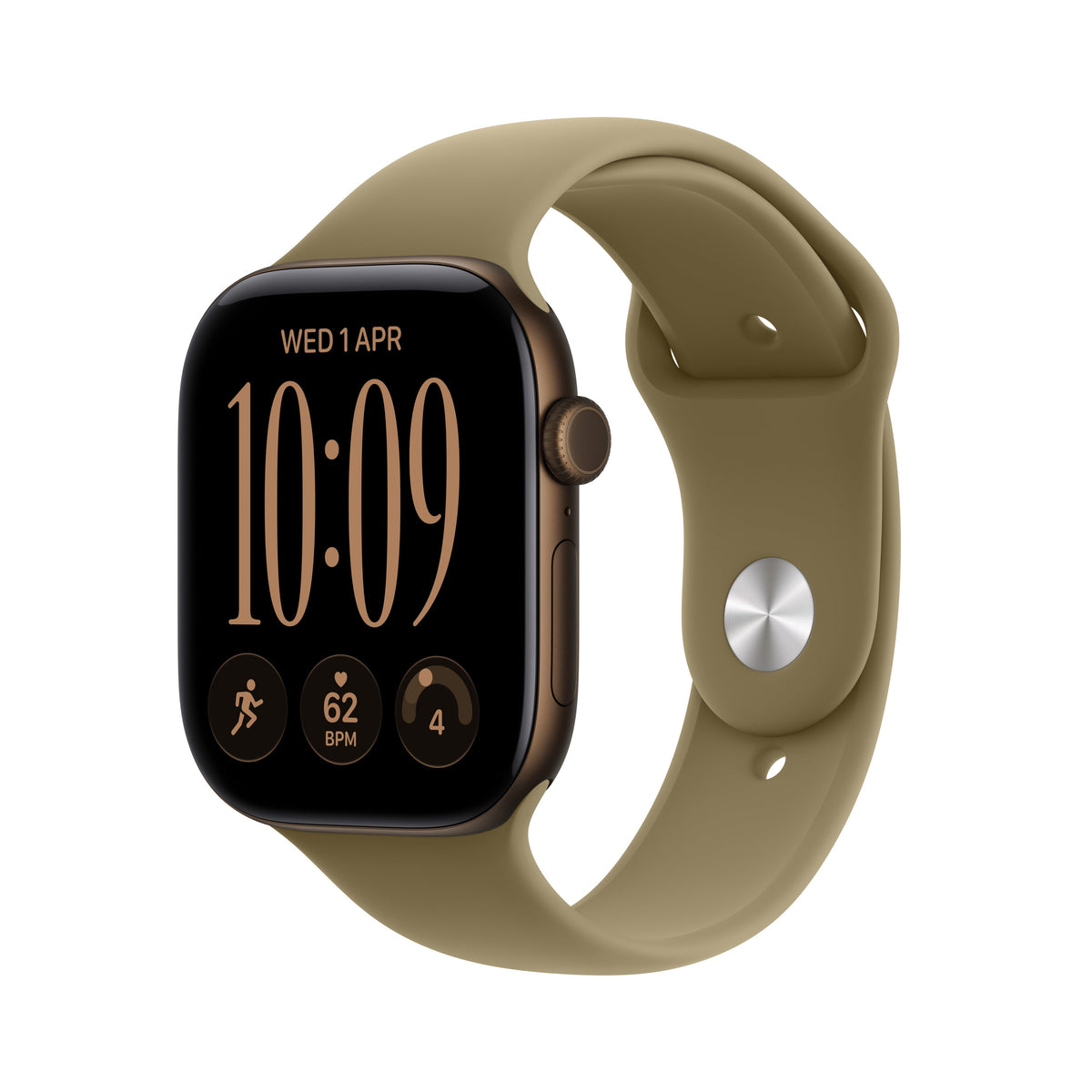 Apple Watch Series 12 GPS+Cellular 42mm Dark Bronze Aluminium Olive Sport Band