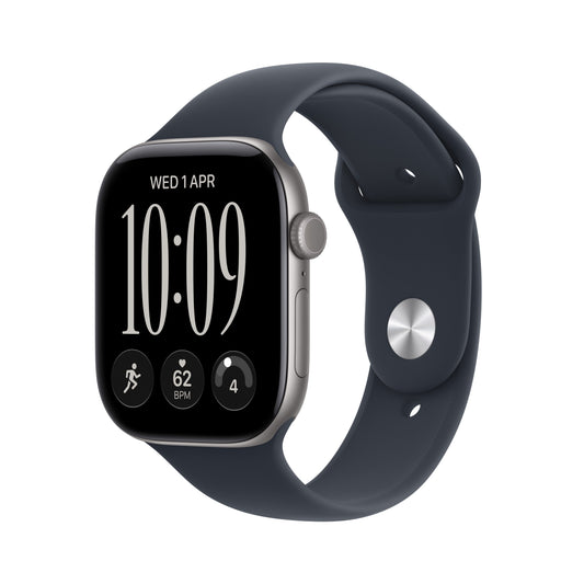 Apple Watch Series 12 GPS+Cellular 42mm Space Gray Aluminium Navy Blue Sport Band