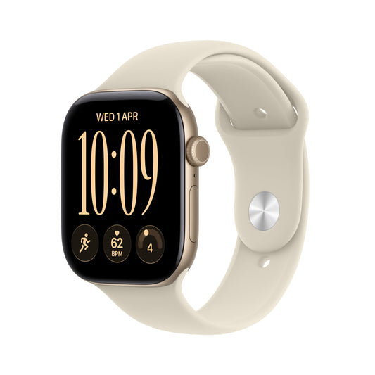 Apple Watch Series 12 GPS+Cellular 46mm Light Gold Aluminium Sand Sport Band