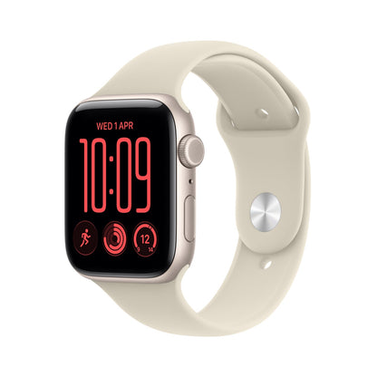 Apple Watch SE 3 GPS + Cellular 40mm – Starlight Aluminium Case with Sand Sport Band (S/M) – S10 Chip, 5G, Always-On Retina Display, 18-Hour Battery