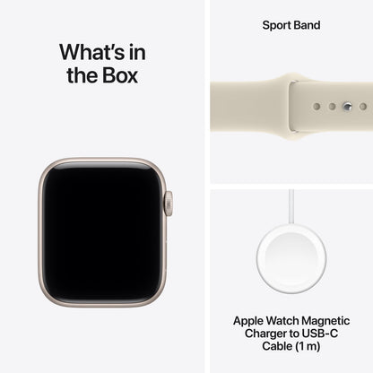 Apple Watch SE 3 GPS + Cellular 40mm – Starlight Aluminium Case with Sand Sport Band (S/M) – S10 Chip, 5G, Always-On Retina Display, 18-Hour Battery