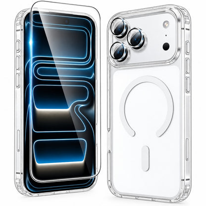 Inet INXBIP18PR Clear Case + Screen Protector + Lens Bundle for Apple iPhone 18 Pro