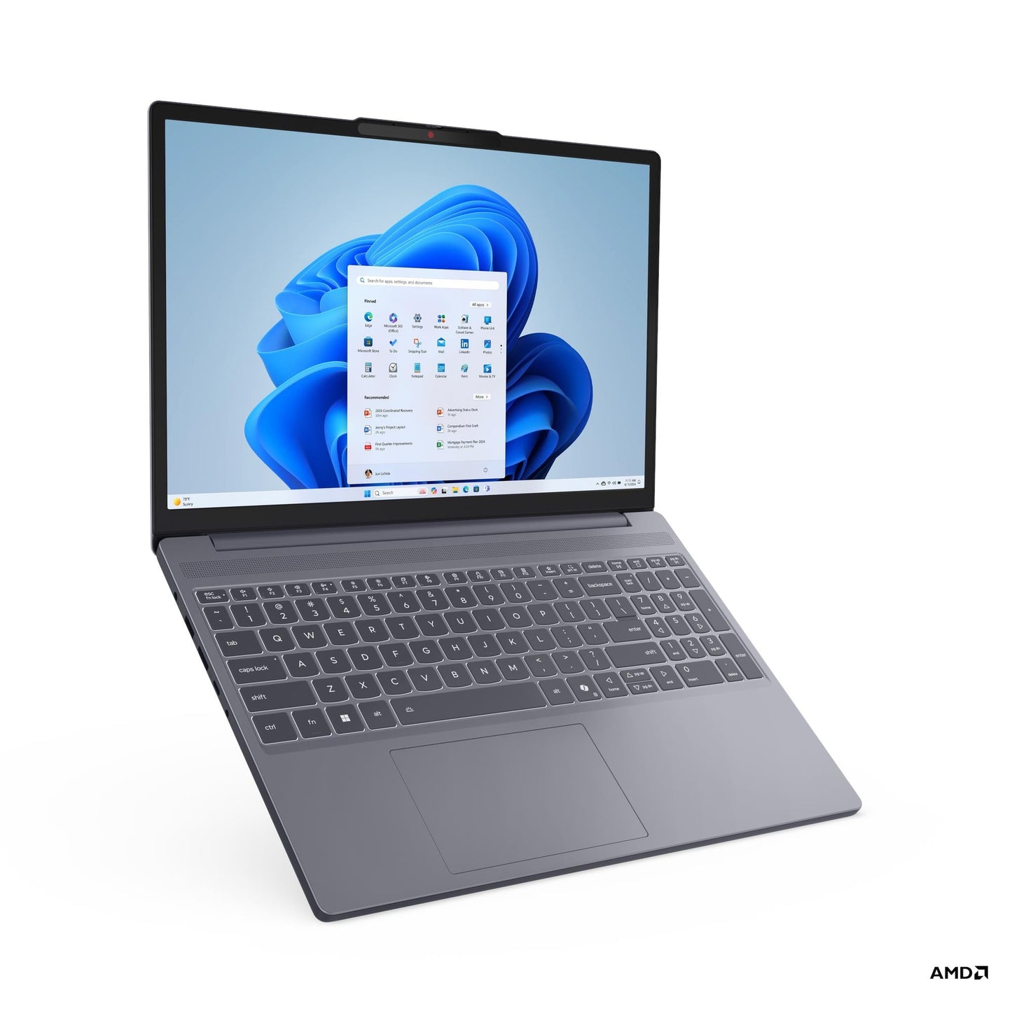 Lenovo IdeaPad Slim 3 15.3-inch WUXGA Laptop, AMD Ryzen 7, 16GB RAM, 512GB SSD, Windows 11 – 83K700KDAX