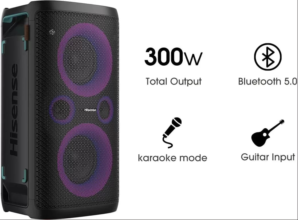 Hisense Party Speaker with Powerful Bass & Bluetooth – Party Rocker One Plus