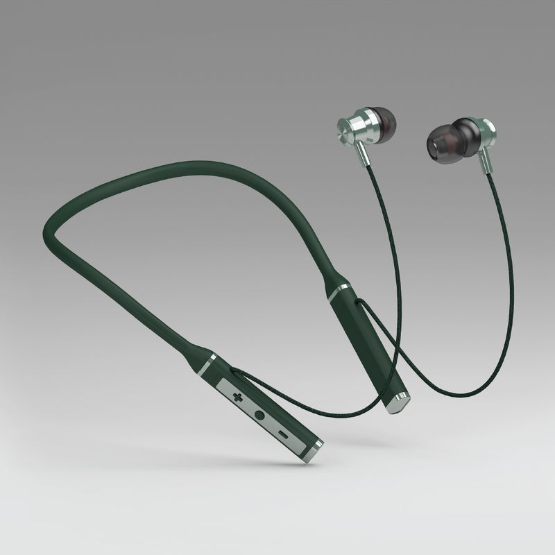 Smartix Premium Immerse Curv Neckband Wireless Earphone, Green