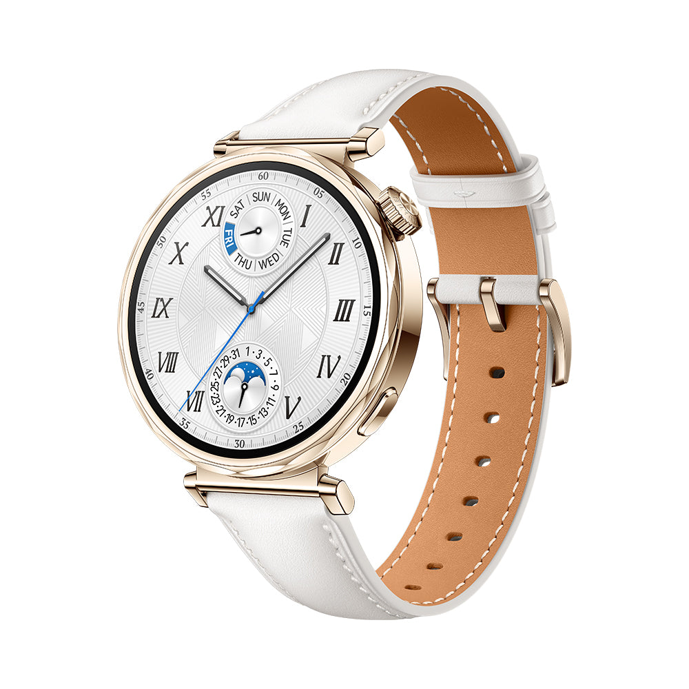 Pre-Order Huawei GT5 Jana White Leather Strap + Fbuds5i BL