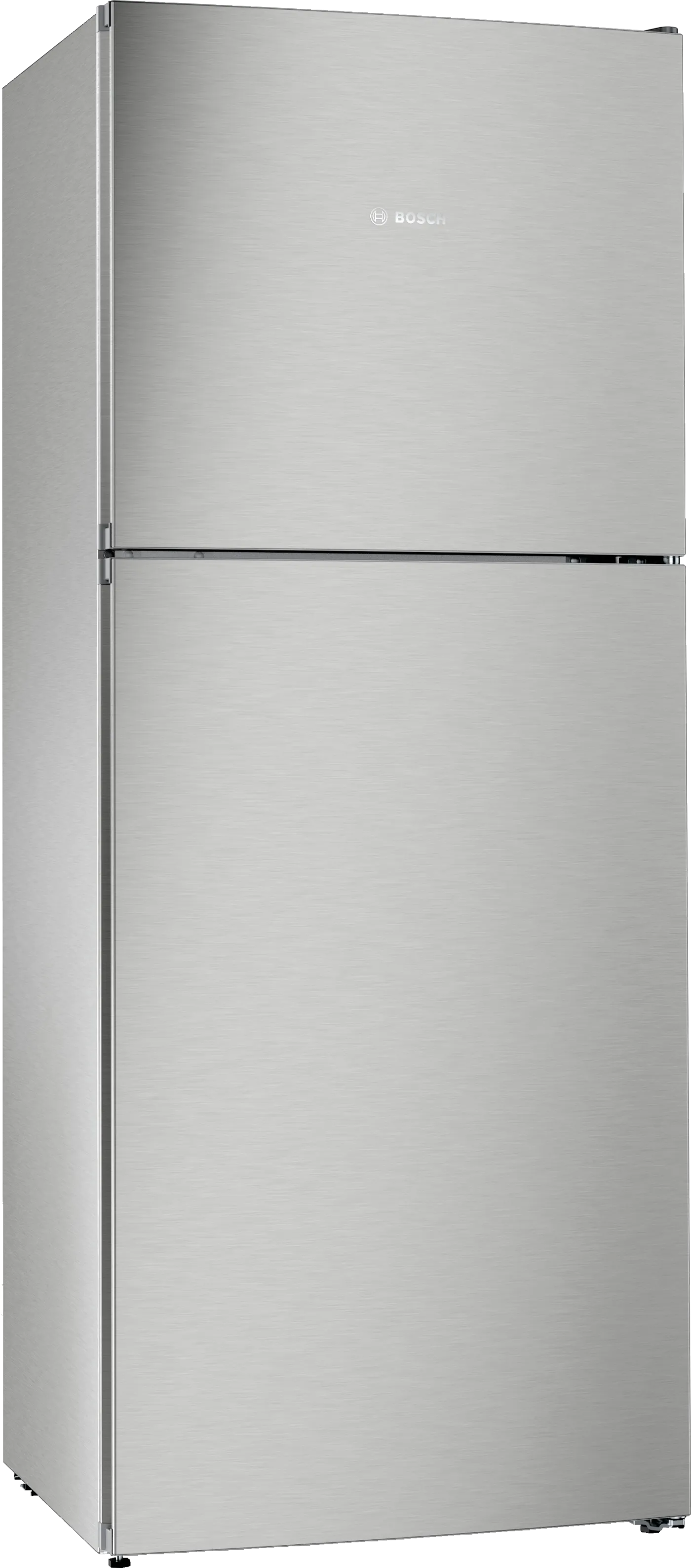 BOSCH Series 2 Free-Standing Refrigerator 365 Liter with Freezer at Top, Inox-Look-Metallic, KDN43N120M