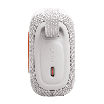 JBL Go 5 Portable Bluetooth Speaker – IP68, 10H Playtime, White