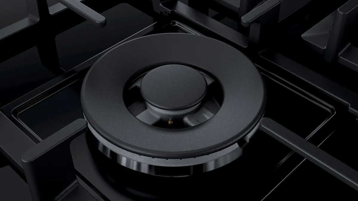 Bosch Series 6 gas hob 90 cm Tempered glass, Black, PPS9A6B90M