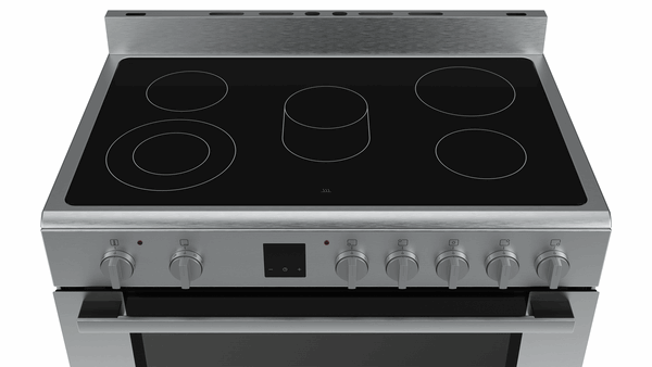 BOSCH Series 8 Electric Range Cooker 90cm, Stainless steel Grey, HKK99V850M