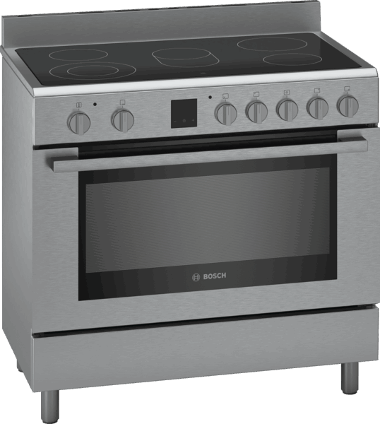 BOSCH Series 8 Electric Range Cooker 90cm, Stainless steel Grey, HKK99V850M