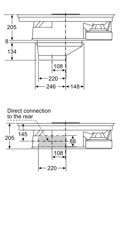 BOSCH Series 8 Induction Hob with Integrated Ventilation System 80cm, PXX875D34E