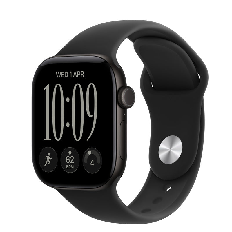 Apple Watch Series 12 GPS + Cellular 42mm – Black Aluminium Case with Black Sport Band (M/L) – S11 Chip, 5G, Ceramic Shield 2, 24-Hour Battery