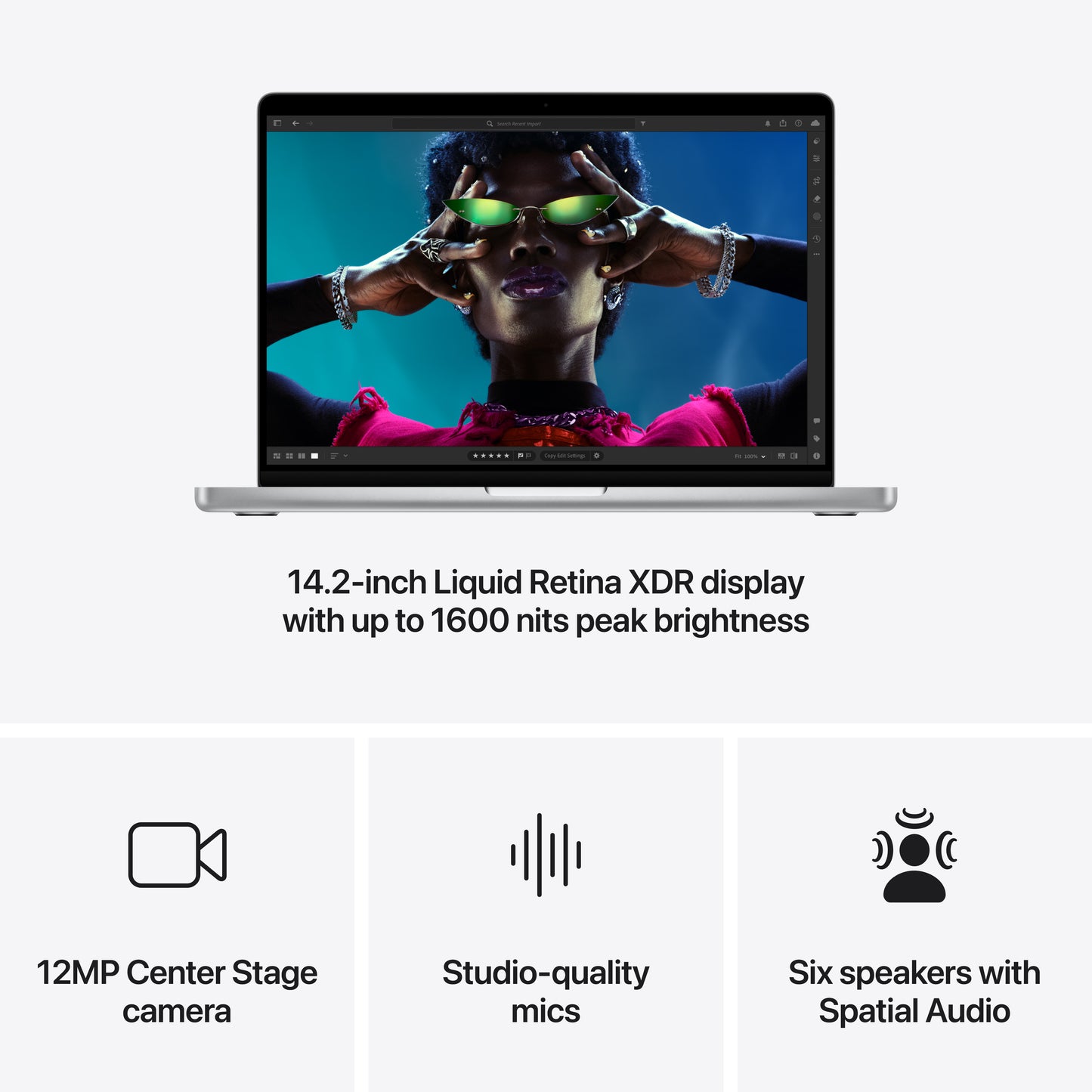 Apple Macbook Pro 14-inch (2024), M4 Max chip with 14-core CPU, 36GB RAM, 1TB SSD, 32-core GPU, 14.2-inch Liquid Retina XDR display, Arb-Eng Keyboard, UAE Version, Silver, MX2G3AB/A