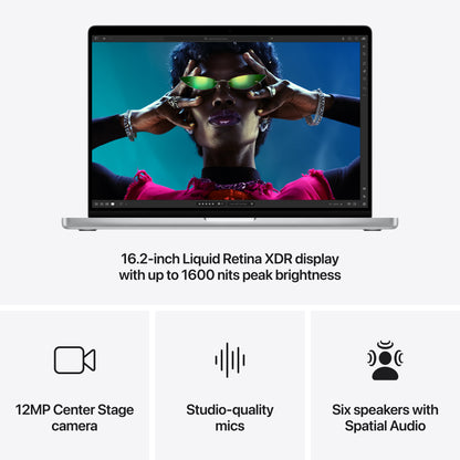 Apple Macbook Pro 16-inch (2024), M4 Pro chip with 14-core CPU, 48GB RAM, 512GB SSD, 20-core GPU, 16.2-inch Liquid Retina XDR display, English Keyboard, UAE Version, Silver, MX2U3ZS/A