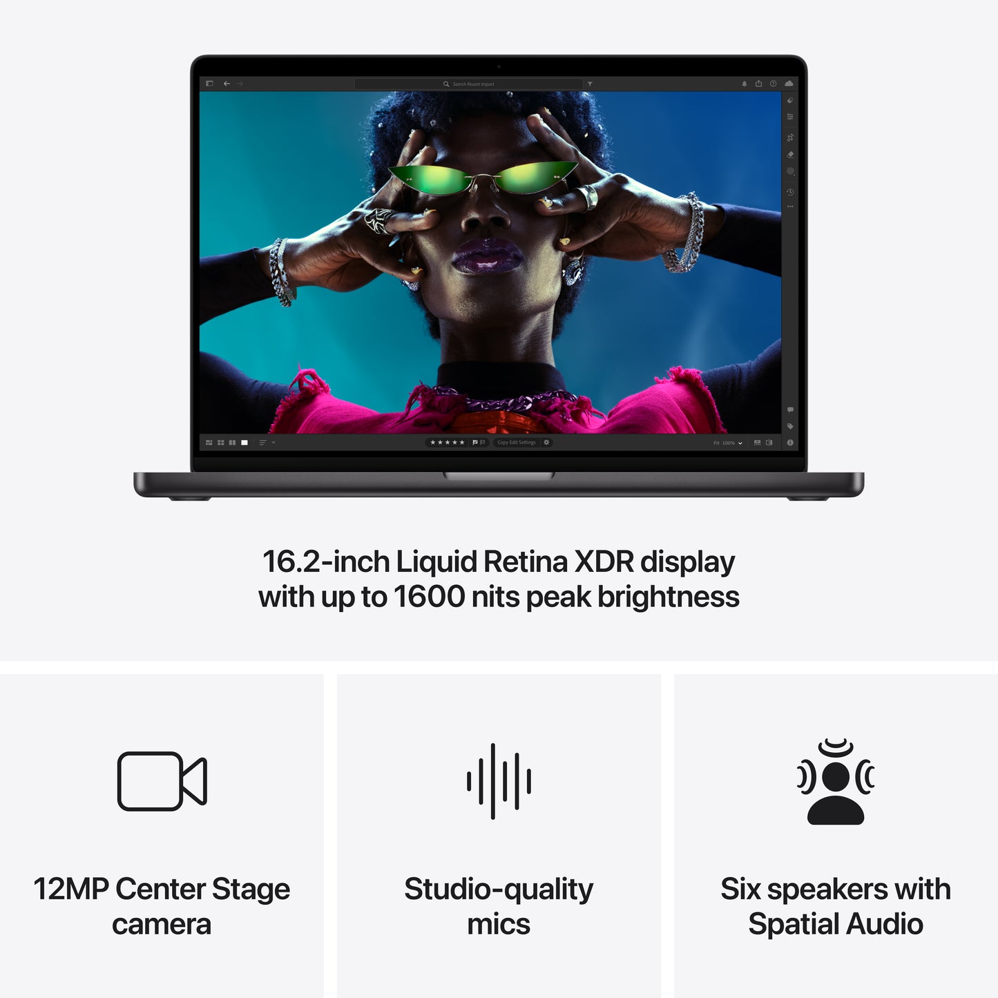 Apple Macbook Pro 16-inch (2024), M4 Pro chip with 14-core CPU, 24GB RAM, 512GB SSD, 20-core GPU, 16.2-inch Liquid Retina XDR display, English Keyboard, UAE Version, Space Black, MX2X3ZS/A