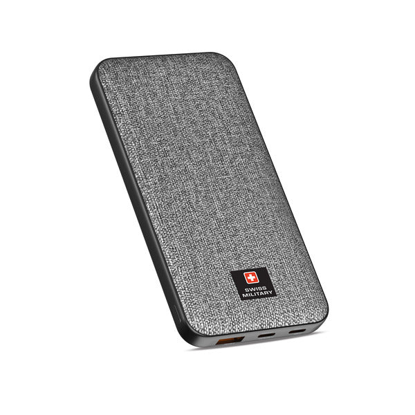 Swiss Military 10000mAh Power Bank 20W Fast Charging – Gray