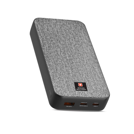 Swiss Military 20000mAh Power Bank 20W Fast Charging – Gray
