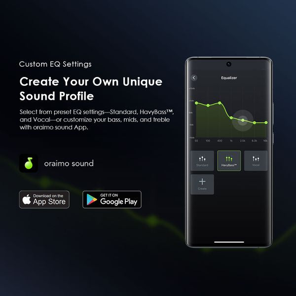 Oraimo  SpaceBuds Neo TWS True Wireless Earbuds, IPX4 Water Proof, BT V5.4, 300mAh, Black, OTW-323SBLK