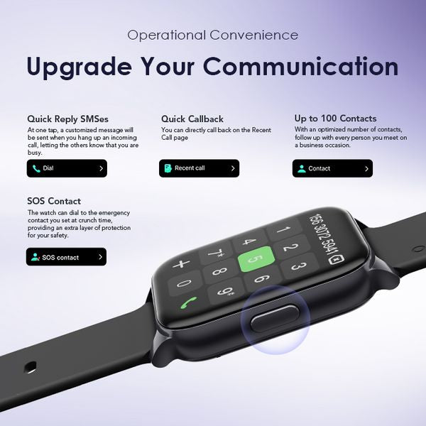 Oraimo  Watch 4 Plus  Bluetooth Call Smart Watch, AI-Generated Watch Faces, BT V5.2, 300mAh, Black, OSW-801