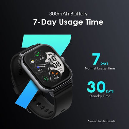 Oraimo  Watch 5  Bluetooth Call Smart Watch, Waterproof: 1ATM, BT V5.2, 300mAh, Grey, OSW-805BGRY