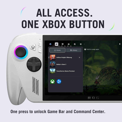 ROG XBOX Ally Gaming Handheld Ryzen Z2 A Processor, 16GB RAM, 512GB Storage, 7-inch display, Windows 11 Home, White