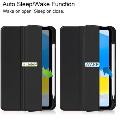 PROTECT  iPad 10th Gen Magnetic Ipad Cover, Trifold Stand, Auto Sleep / Wake up, Silicon, Black, MIPAD10BLK