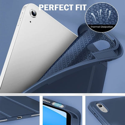 PROTECT  iPad 10th Gen Protective Ipad Cover, With Screen Protector, Silcon, Trifold Stand , Auto Wakeup Sleep, Pen Slot, Blue, PIPAD10BLUE