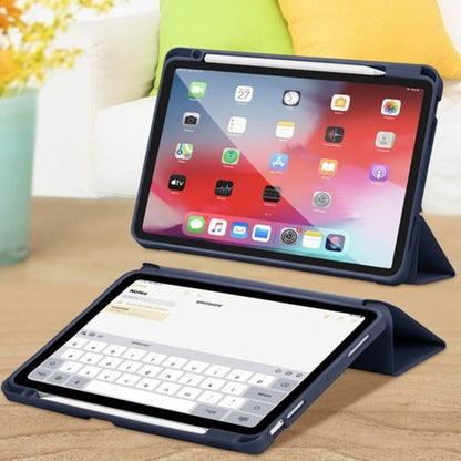 PROTECT  iPad Air 10.9 inch Protective Ipad Cover, With Screen Protector, Silcon, Trifold Stand , Auto Wakeup Sleep, Pen Slot, Blue, PIPADA10.9BLU