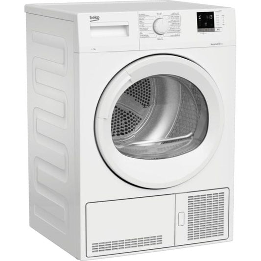 BEKO   DC7W  DRYER, 7 kg capacity, Condenser Dryer, Knob Control, 220-240 Volts, 50 Hz, 7 kg capacity, Turkey, white