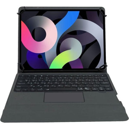 PROTECT  Universal Adjustable Tablet Keyboard, 7-11 inch, Trifold Stand, Pen Slot, Backlit, Grey, WR200