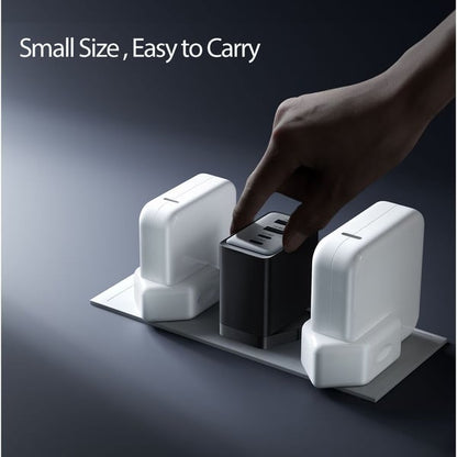 Protect GaN Ultra Dual Type C Ports Power Adapter, Dual Type A USB Ports, 100W Cable included, Grey, TCG02