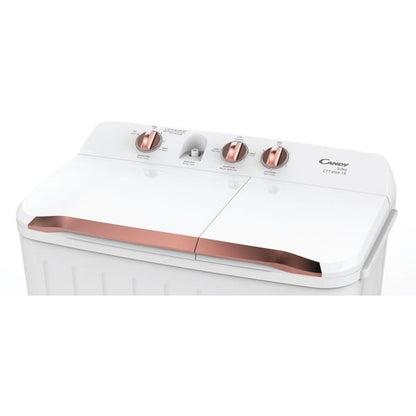 Candy 9kg Wash / 5.6kg Spin Twin Tub, White, CTT 95W-19