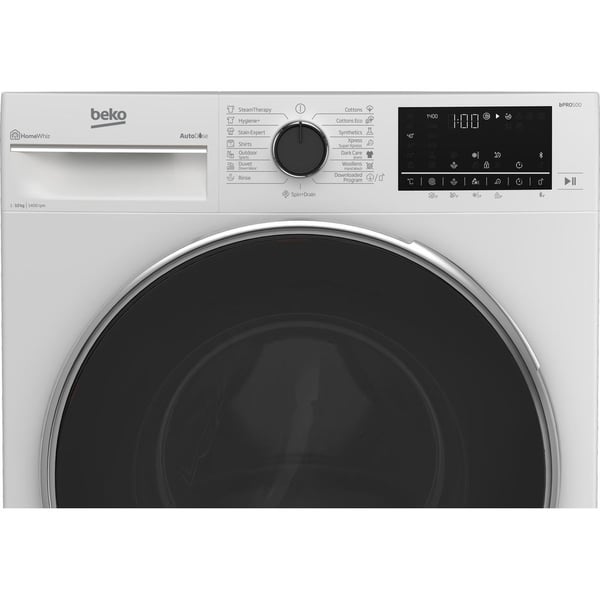 Beko Front Load Washing Machine, 10 kg, 1 Year Warranty, White, WTE1014XW