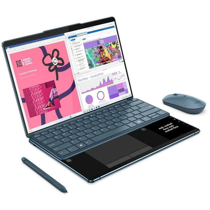 LENOVO Yoga Book 9 83FF000KAX AI Enabled Laptop, Intel 14th Gen U7-155U, 16GB RAM, 1TB SSD, Intel Graphics, 2 x 13.3 2.8K OLED, Windows 11 Home, Tidal Teal