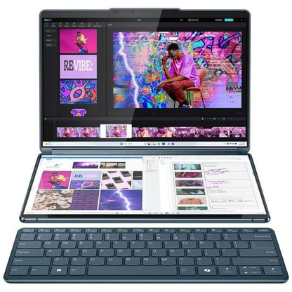 LENOVO Yoga Book 9 83FF000KAX AI Enabled Laptop, Intel 14th Gen U7-155U, 16GB RAM, 1TB SSD, Intel Graphics, 2 x 13.3 2.8K OLED, Windows 11 Home, Tidal Teal