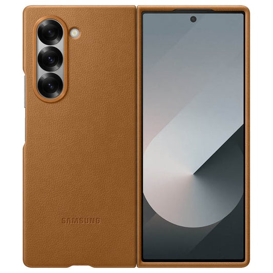 Samsung Fold6 Vegan Leather Case Brown