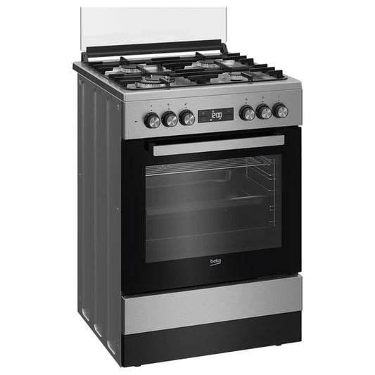 Beko Gas Cooker, 60 CM, 1 Year Warranty, Inox, FSM61330DXDSL