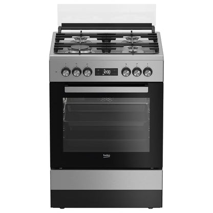 Beko Gas Cooker, 60 CM, 1 Year Warranty, Inox, FSM61330DXDSL