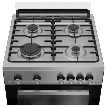 Beko Gas Cooker, 60 CM, 1 Year Warranty, Inox, FSHT61121DXL