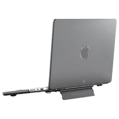 Smartix Premium Matte Transparent Shell with Stand for MacBook Pro 14-inch, Black